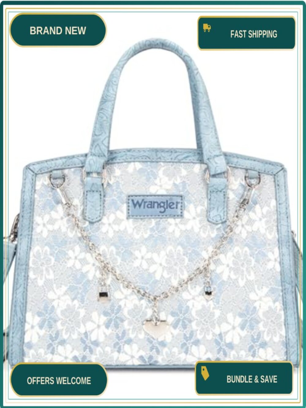 Lace Tote Bag Satchel PU Leather Crossbody Top Handle Women Handbag